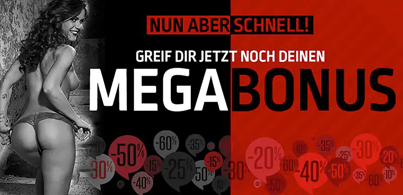 Livestrip Newsletter Aktion „Greif dir jetzt noch deinen Megabonus“